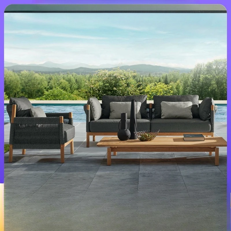 

Compact Versatile Customizable Nordic rattan sofa