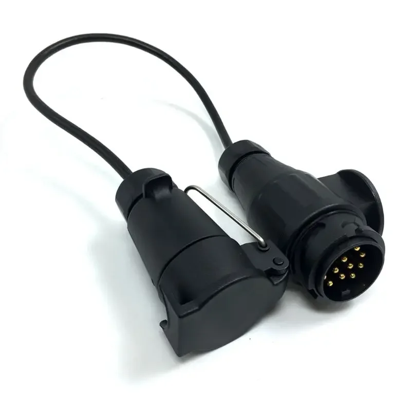 Imagen 4: Adaptador de Conector para Accesorios de Coche, Enchufe de 7 Pines a 13 Pines, Extensión de Luz de Remolque, Adaptador de Enchufe para Caravana