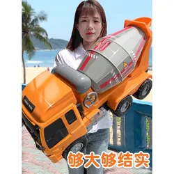 거대한 어린이 시멘트 믹서 트럭, 대형 콘크리트 유조선 트럭, 초대형 엔지니어링 장난감 자동차, 소년