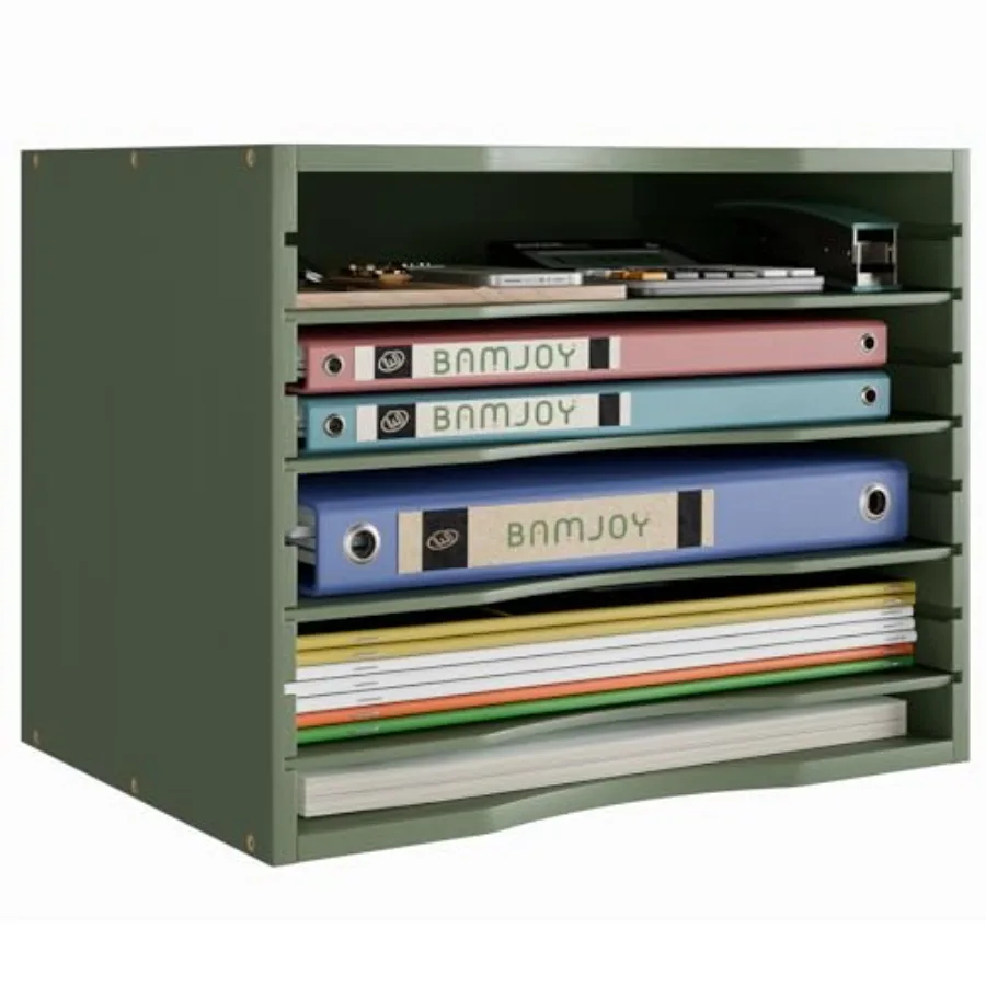 

Бамбуковый 5-уровневый настольный органайзер для бумаг, сортировщик почты, держатель для файлов, хранилище для писем и документов с регулируемыми полками для школы/офиса