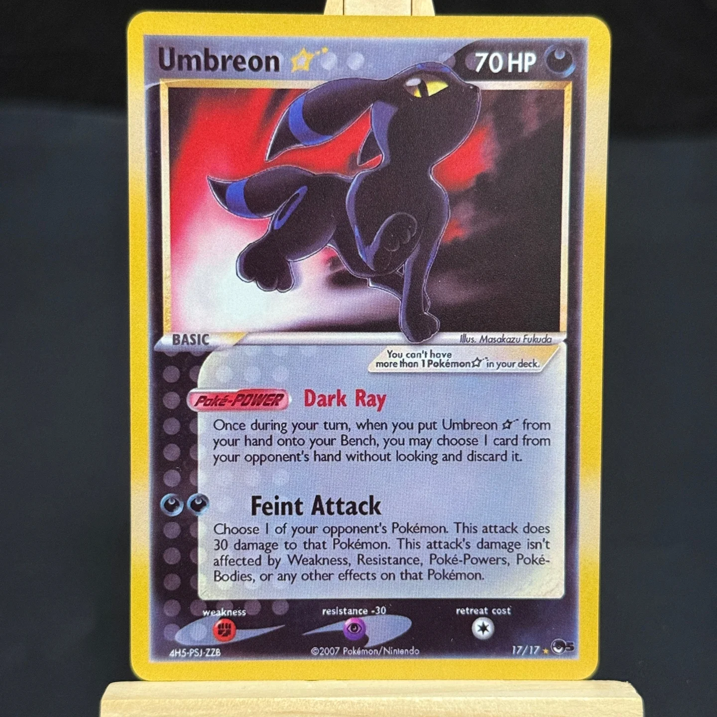 TCG English POP Serie 5 # 107 Umbreon Star Sammelkarte POP 17/17 Folienkarte Proxy