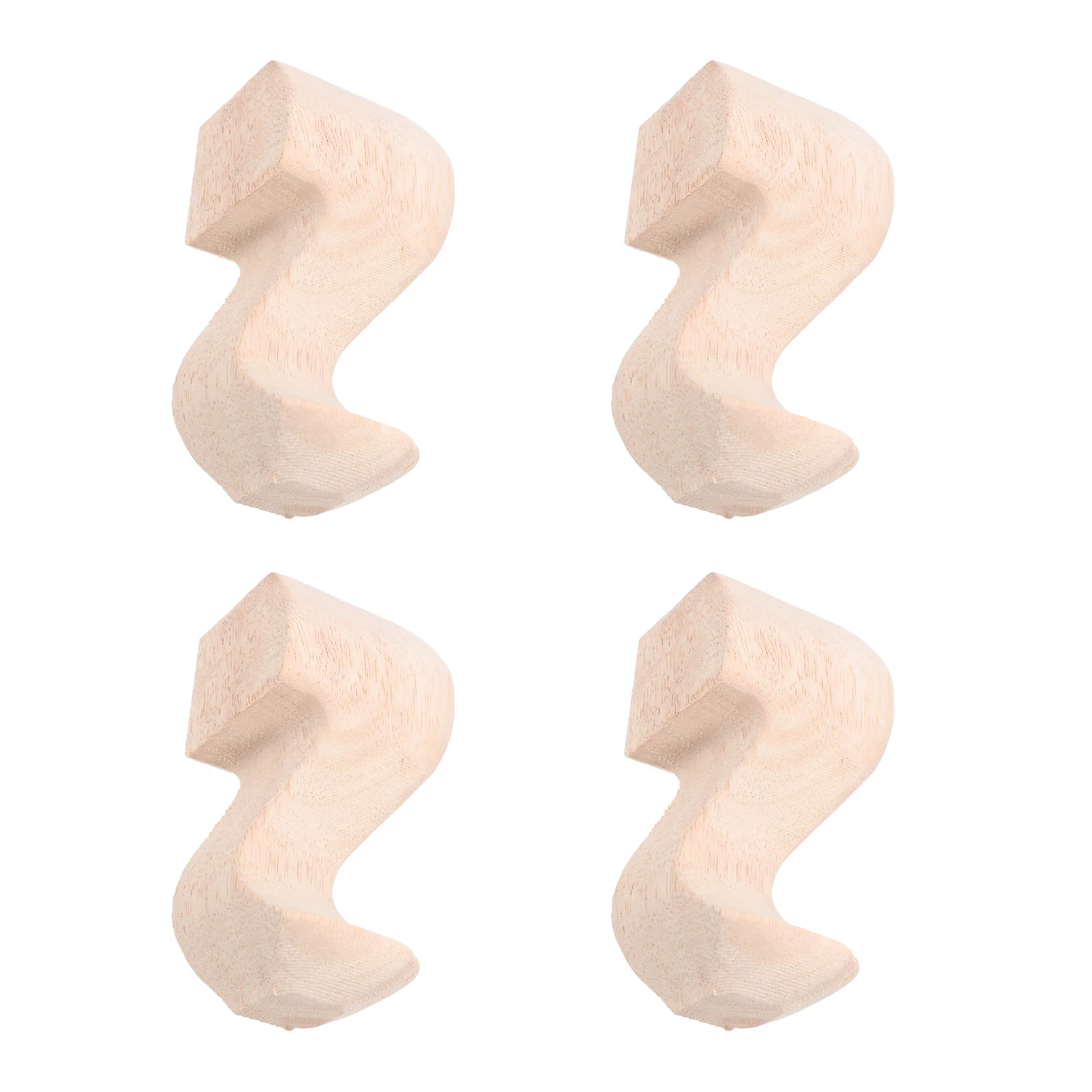

4Pcs Solid Rubber Wood Chair Legs Furniture Leg Durable Wooden Table Legs Sofa Replacement for Cabinet Desk Accessories