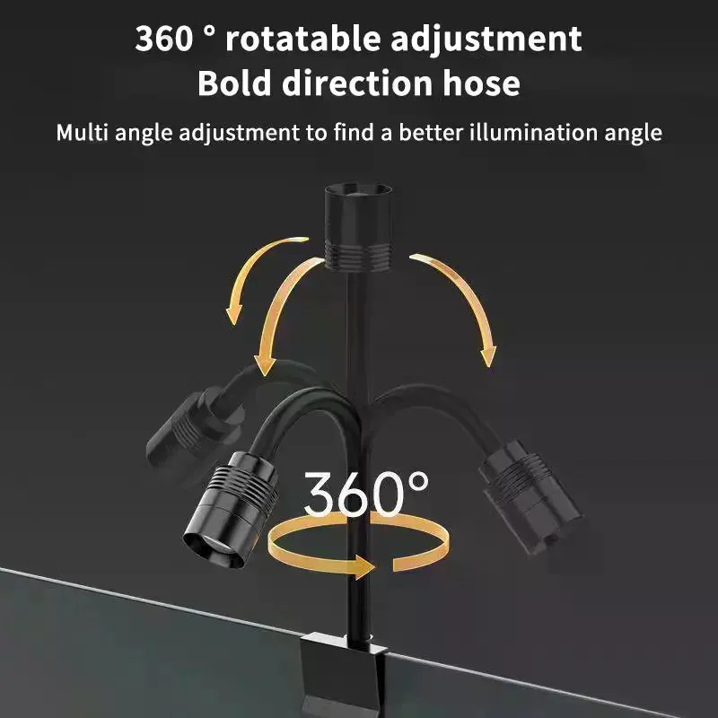 South American Aquarium Spotlight 3-Color LED Fish Tank Lamp For Aquascape Decor Focus Lighting 3W