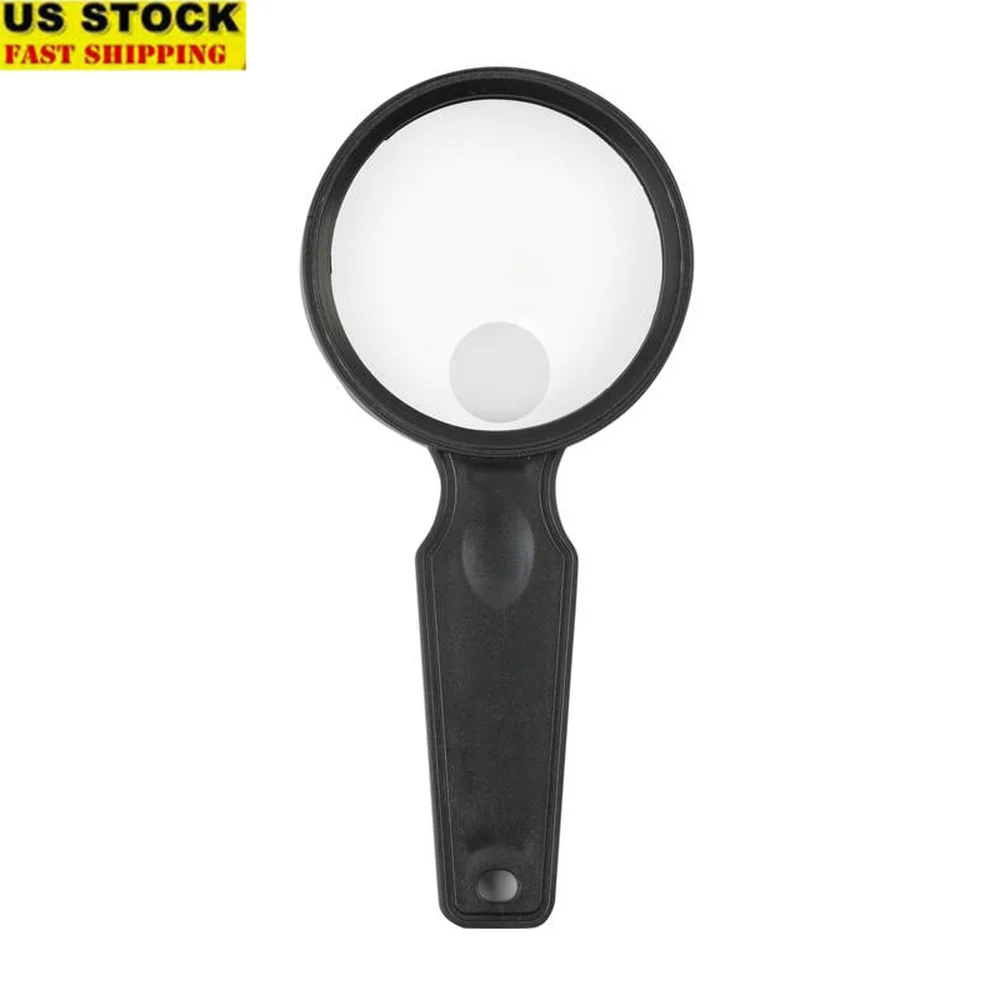 

2.5X Magnifying Glass 2.75 Inch Scratch Resistant Lens Lightweight Durable Handle Fine Print Inspection Insects Tools Reading