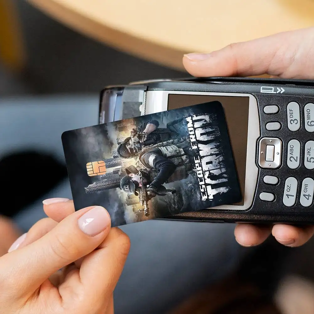 لعبة الرماية الهروب الإلكتروني من T-tarkovS أنيمي الكرتون الدب الجلد ملصق فيلم الشريط الحال بالنسبة لبطاقة الخصم الائتمانية الكبيرة الجانب الأمامي