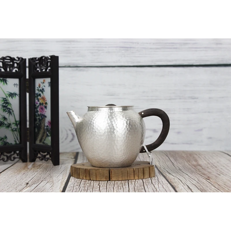 999 sterling silver handmade tea set Japanese retro teapot kettle teacup home office tea ceremony Kungfu tea set 200ml