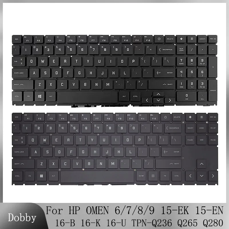 Original New Keyboard For HP OMEN 15-EK 15-EN 16-B 16-K 16-U TPN-Q236 TPN-Q265 TPN-Q280 Laptop Backlight Keyboard Replacement