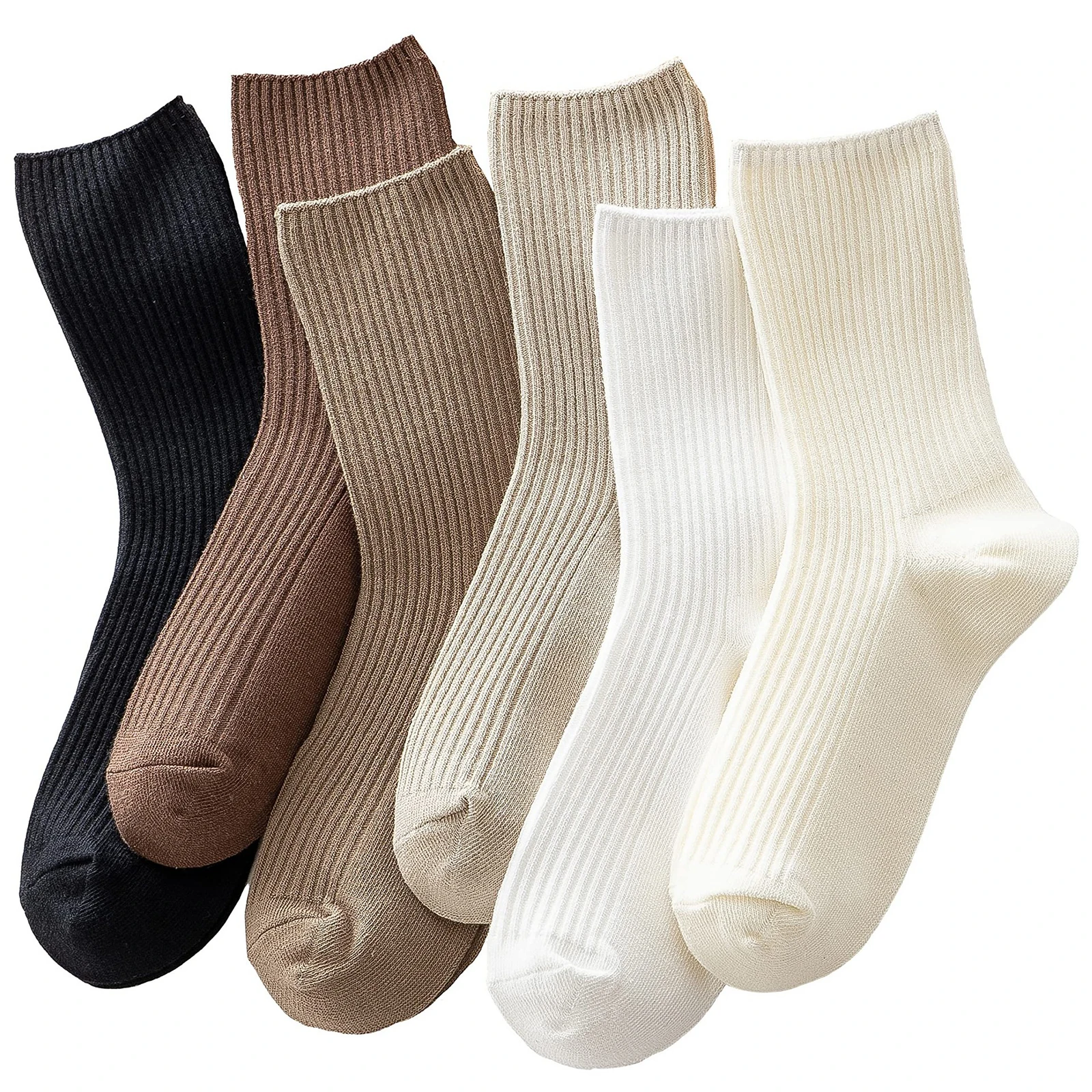 Calcetines de canalé neutros para mujer, calcetines transpirables de moda, informales, suaves, encantadores y cómodos para uso diario