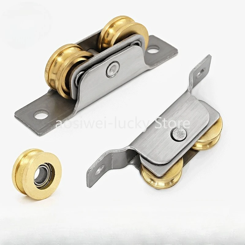 

Раздвижной пластиковый стальной дверной шкив, экран из алюминиевого сплава, латунное колесо, бесшумный ролик, оборудование для балкона