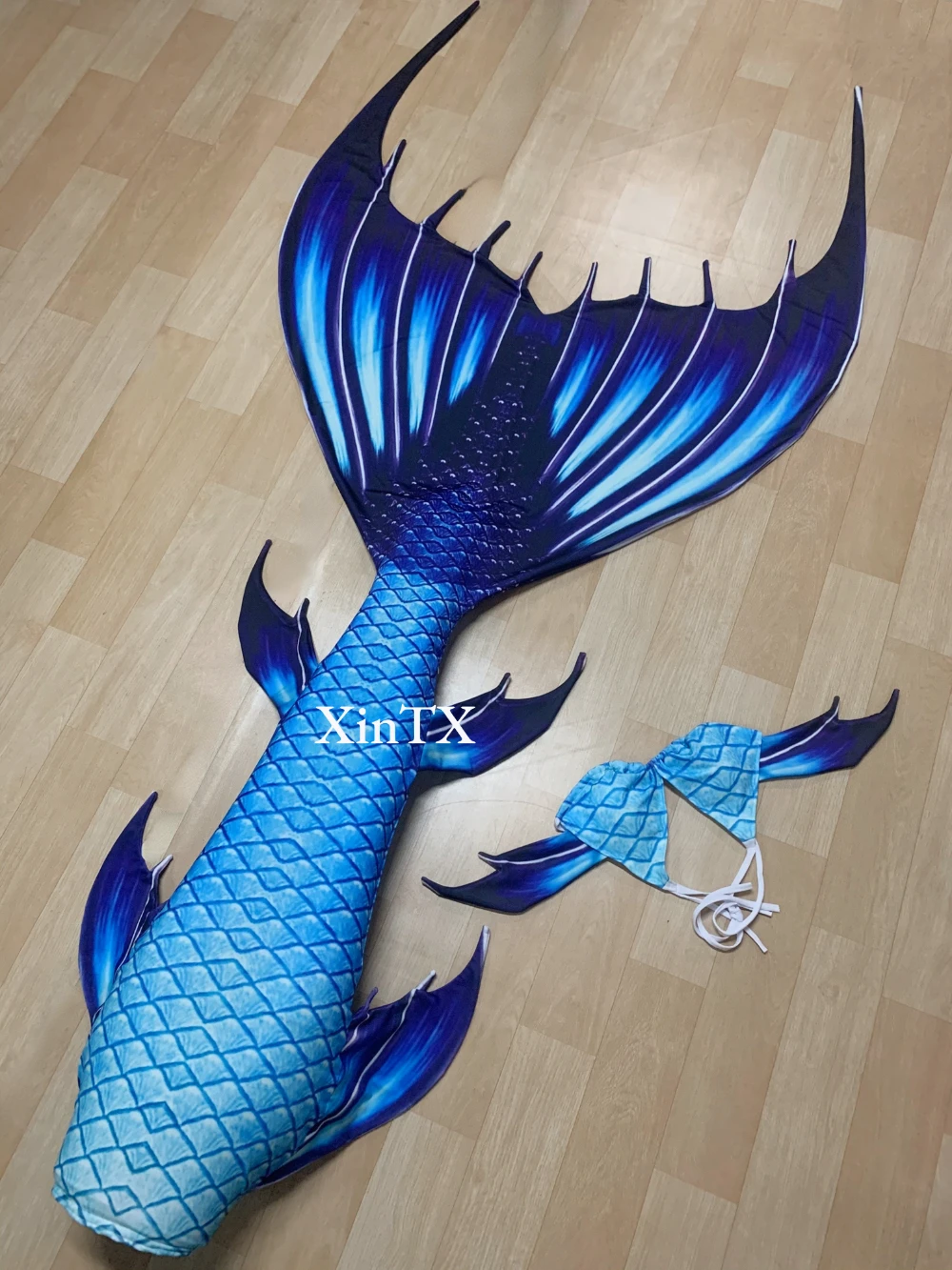 Adult Women Men Mermaid Tail Photo Props Beach Costumes Swimsuits With Flippers Fashion PVC Vacation stage prop birthday present