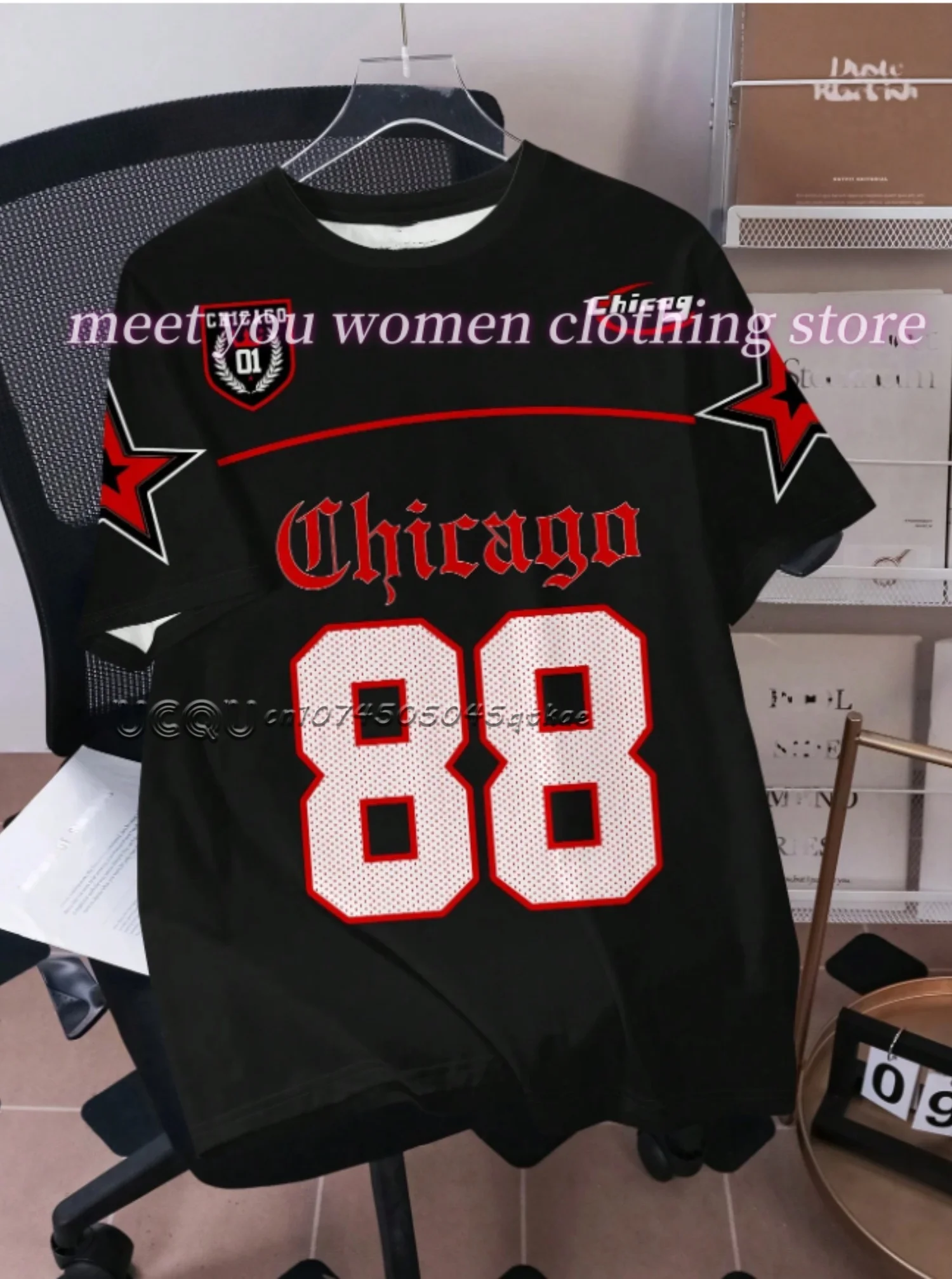 2025 new in  Women blue flowers Print O-Neck Short Sleeve T-Shirt Summer Graphic Tee  Women tops plus  size Sport T-Shirt