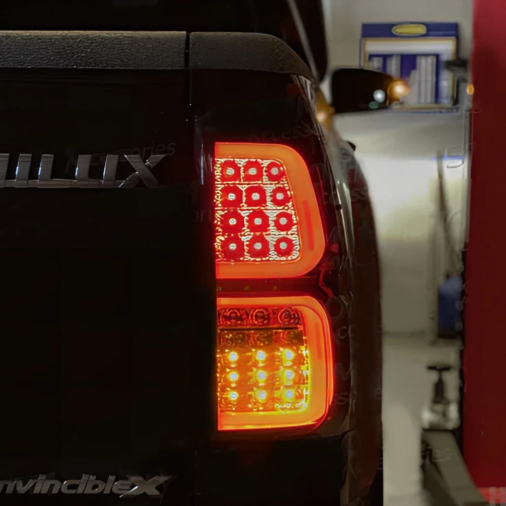 Modified Car Rear Lamp for Toyota Hilux 2015-2021 Upgrade High-flashing LED taillight Styling Latest Models Hot Sale Accessories