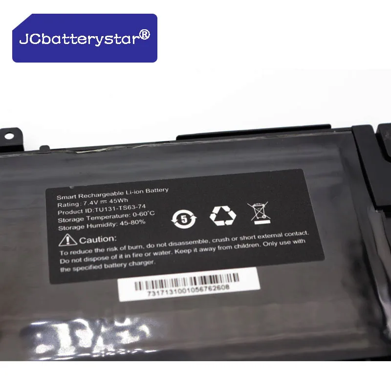 JC New Original 7.4V 45WH TU131-TS63-74 TU131 Laptop Battery For DELL XPS13 8808 U13S881 U33X UX32K U731 TU131-TS63-74