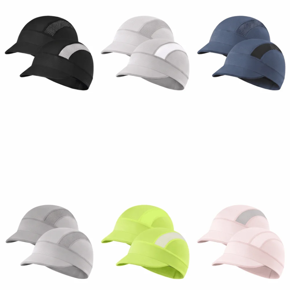 Breathable Mesh Cycling Caps Small Brim Thin Design Sports Sunhat Sweat Absorption Polyester Material Running Hat Summer Season