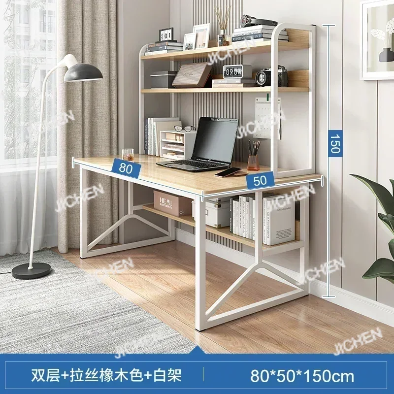 مكاتب كمبيوتر بسيطة، مكتب كتابة منزلي، مكتب قراءة، مكاتب دراسة الطالب، أثاث غرفة النوم، سطح المكتب مع طاولة رف الكتب #2