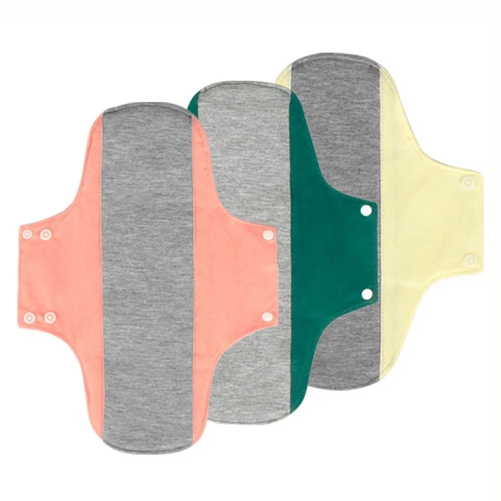 

3Pcs Reusable Menstrual Cloth Pads Soft Large Capacity Washable Sanitary Napkin Graphene Breathable Nursing Pad for Women