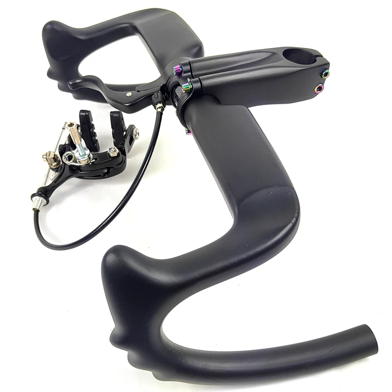 BIKEDOC HB27 Neue Version mit Bremsen Carbon-Bahnrad-Lenker Cycle Sprint TT Carbon-Lenker – Detail 11