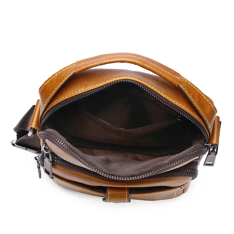 SCHLATUM-Bolso cruzado de cuero genuino para hombre, bandolera de hombro, de diseñador, de lujo, a la moda, nuevo