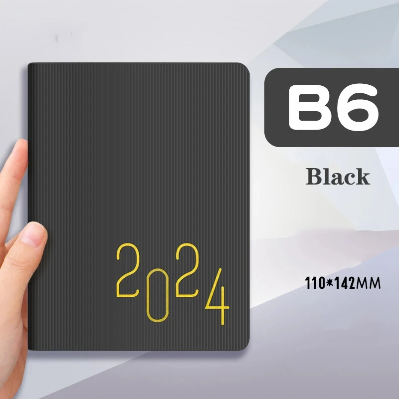 2024 Notebook B6 404 Pages Diary Weekly Planner Diary Caderno To Do List Pocket Notepad Schedule Calendar Office Papelaria
