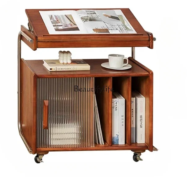 

FG26-*Medieval style solid wood removable coffee table magazine cabinet bedside table living room side sofa side