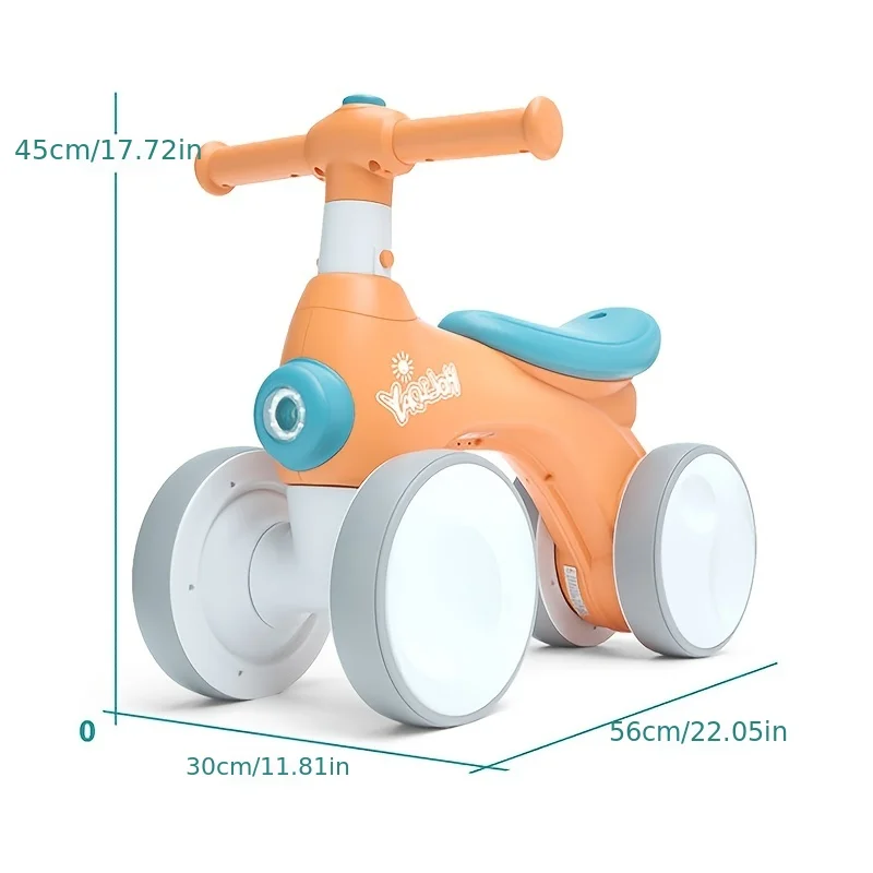 Baby Balance Bike with Bubble Machine Light & Music Kids Bike Toys No Pedal Toddlers 4 Wheels Birthday Gift for Boys Girls