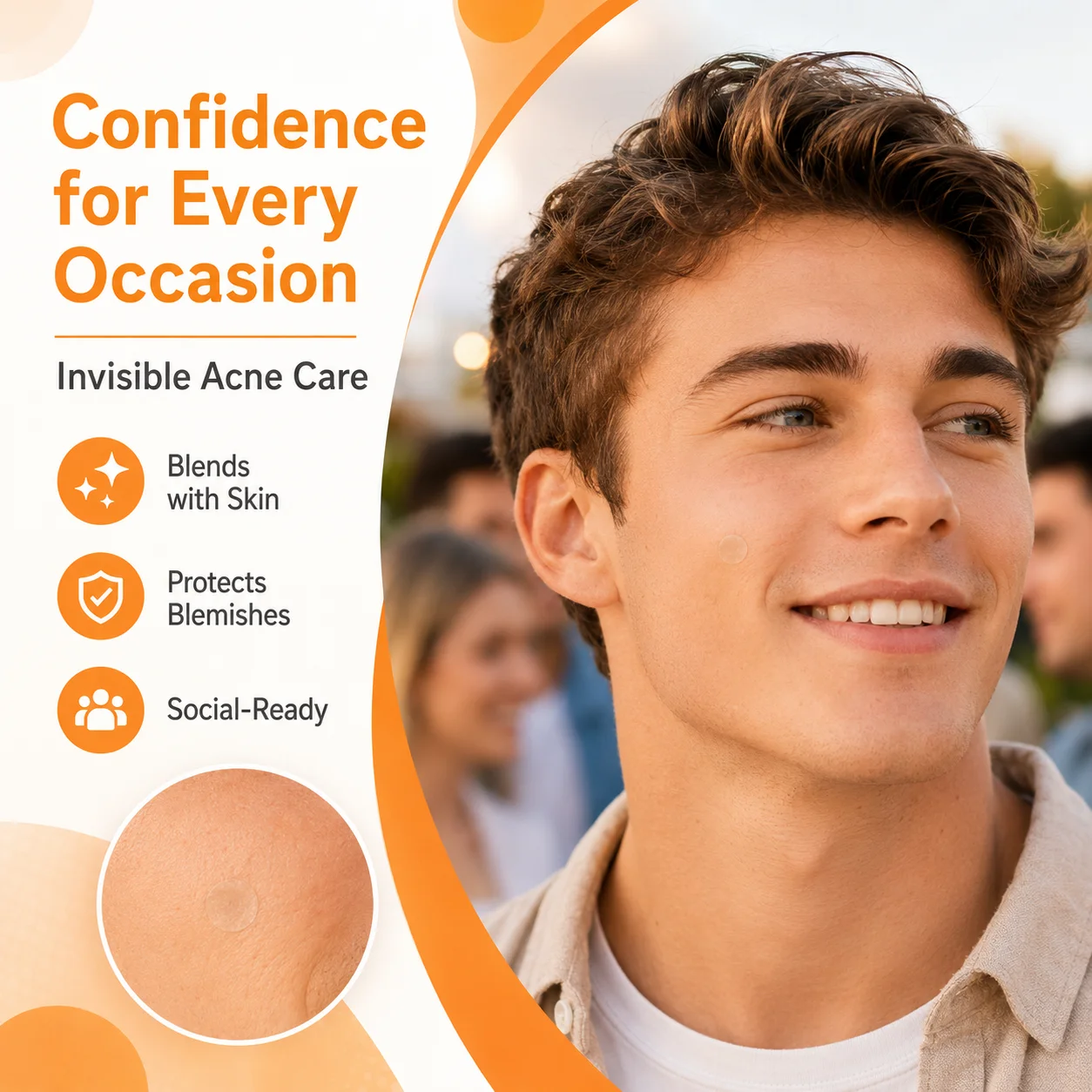 40 pieces of tea tree oil containing acne patches, water-based gel acne patches, suitable for both men and women