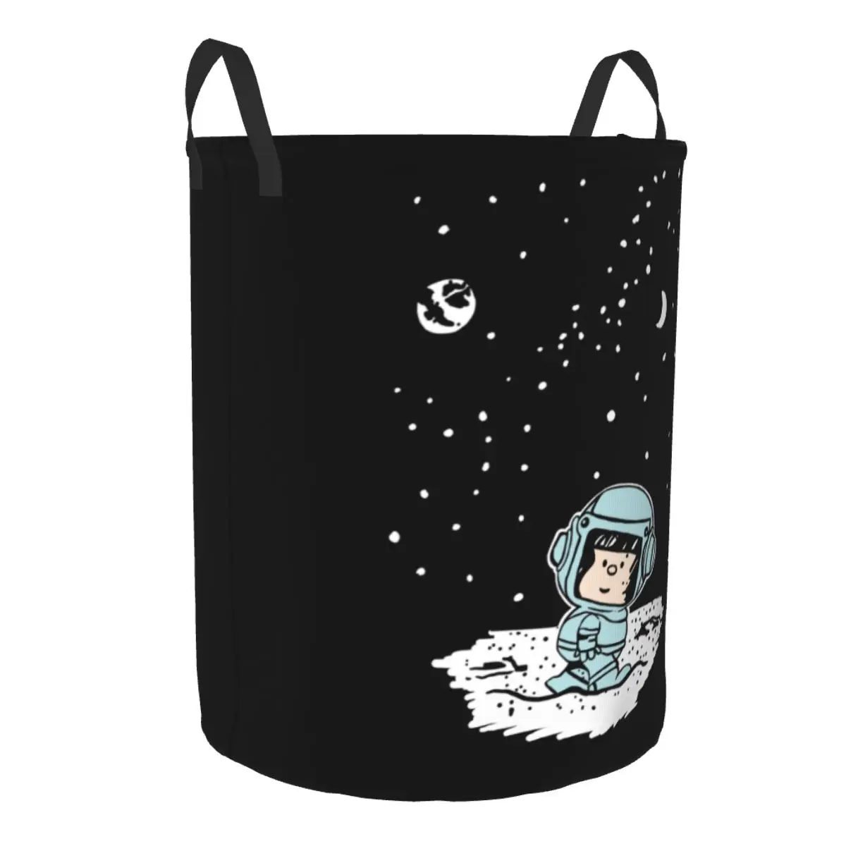 Custom Space Astronaut Mafalda Laundry Hamper Large Clothes Storage Basket Quino Comics Cartoon Toys Bin Organizer for Kids