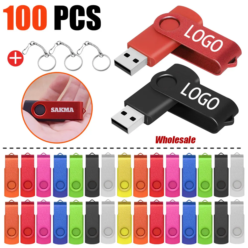 Alta velocidade usb flash drive 2.0, 4gb, 8gb, 16gb, 32gb, 64gb, logotipo personalizado, 100 pcs/lot