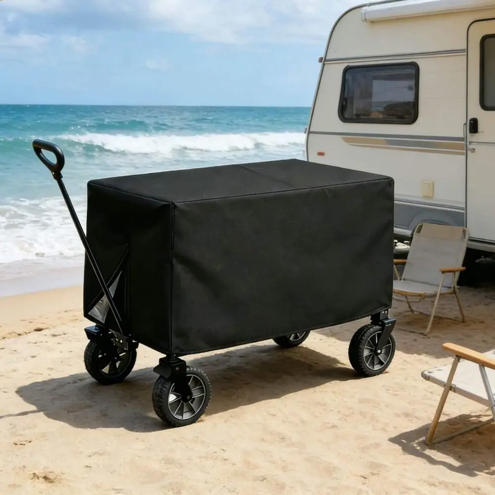 Oxford Cloth Wagon Protective Cover Rectangle Waterproof Folding Cart Cover Dust-proof Sunscreen Trolley Cover for Home