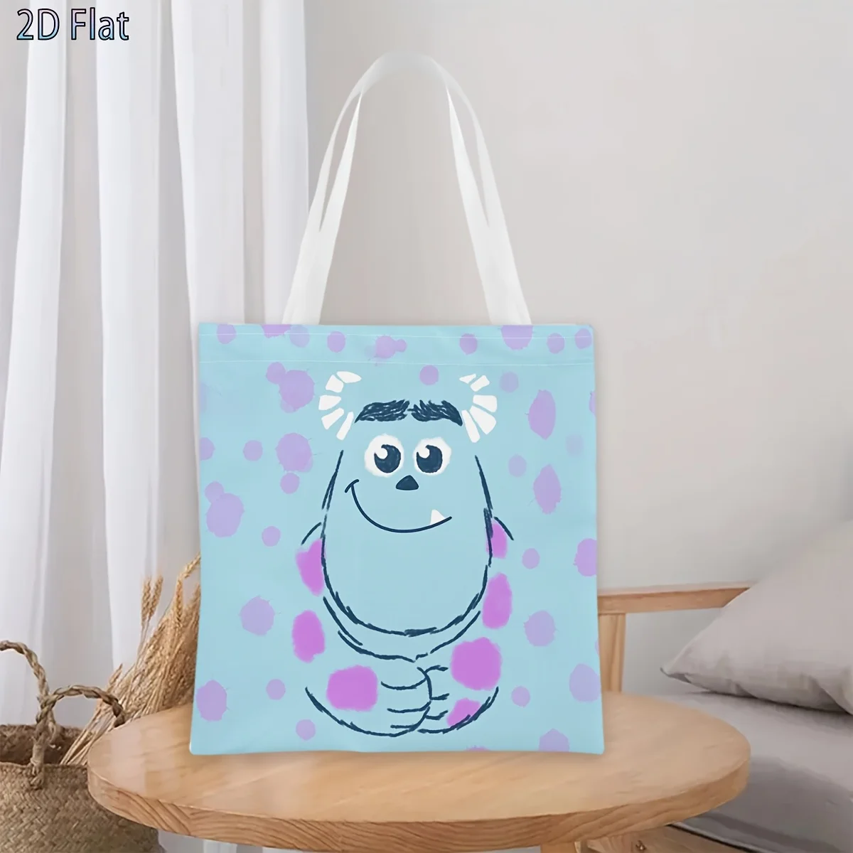 1pc Monsters University Sulley Polka Dot Print Tote Bag, reu