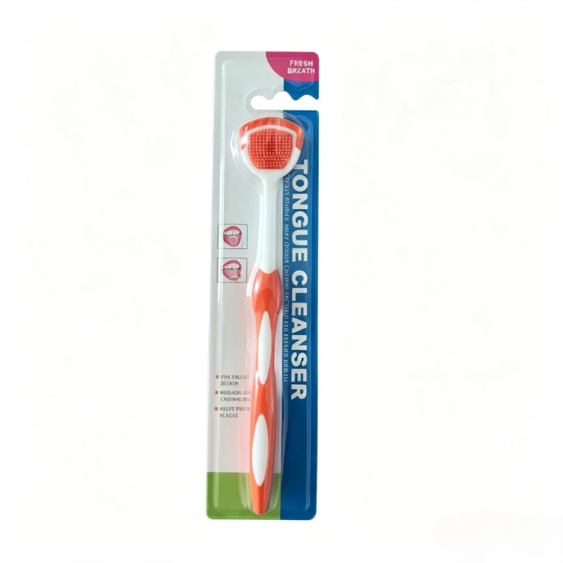 Independently packaged tongue coating interdental brush tongue brush