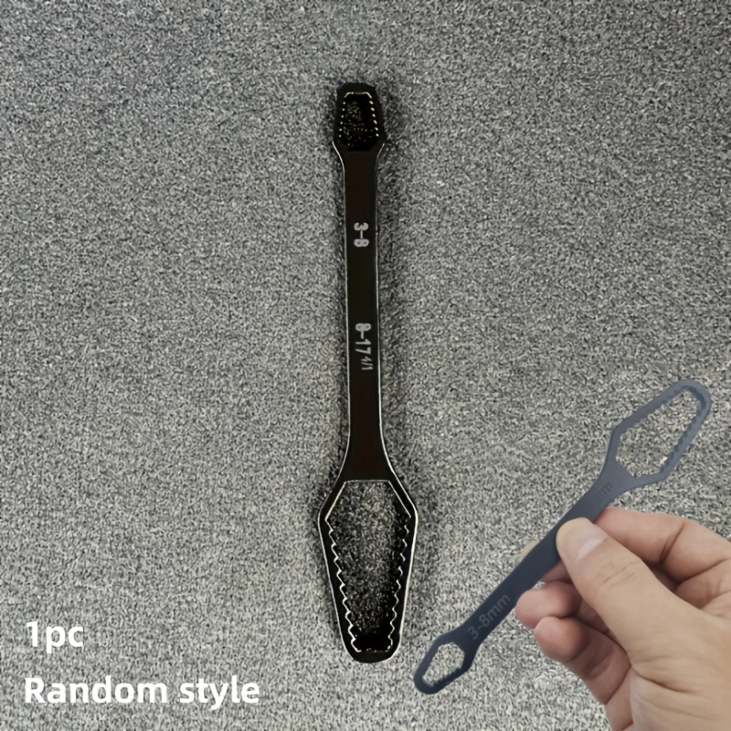 Double-Ended Adjustable Wrench, 3-17mm Universal Spanner for Auto & Household Repair