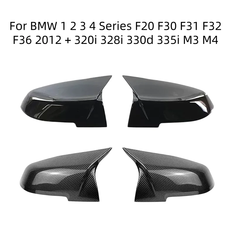 For BMW 1 2 3 4 Series F20 F30 F31 F32 F36 2012 + 320i 328i 330d 335i M3 M4 1Pair Side Rearview Wing Mirror Cover Caps ABS