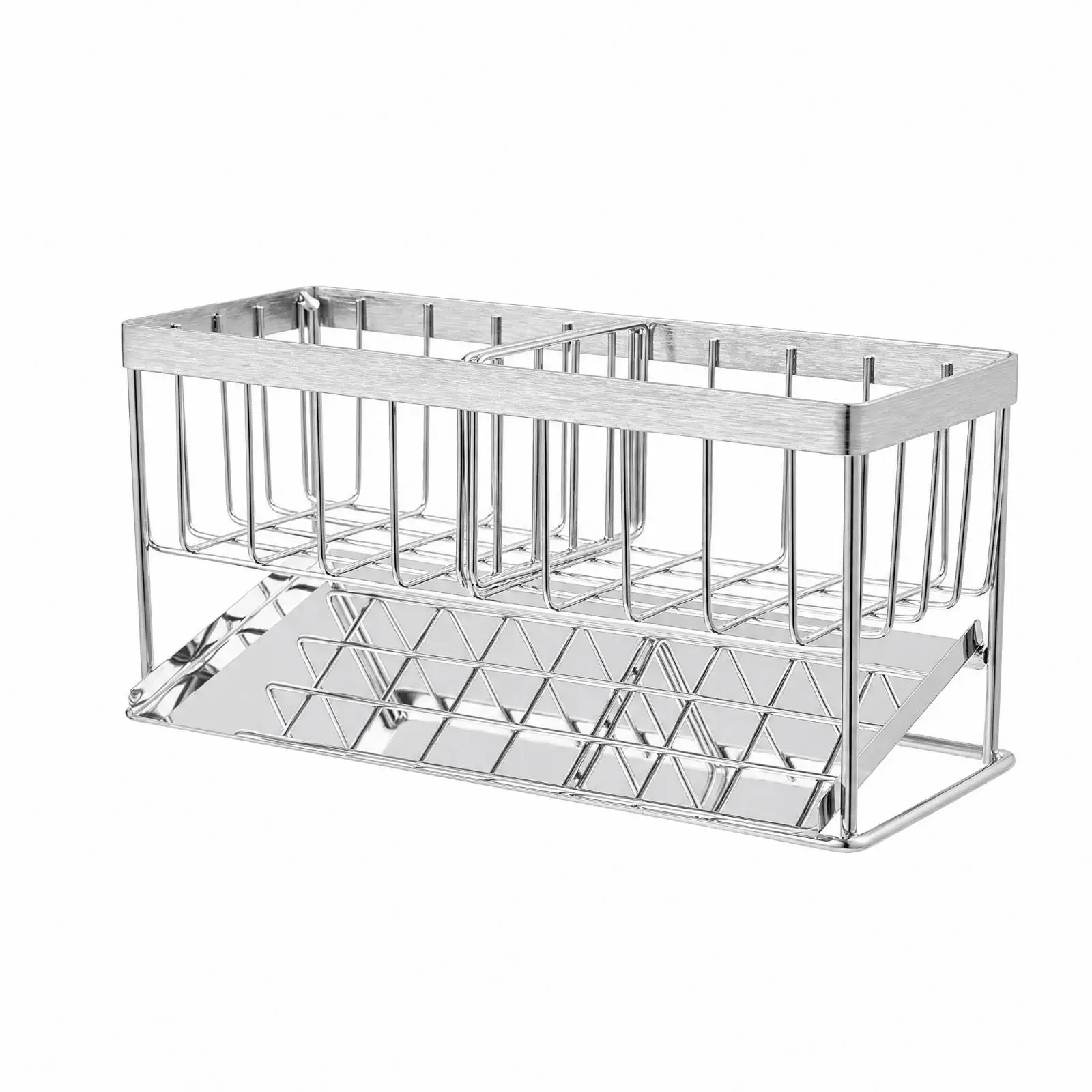 Sponge Storage Rack Stainless Steel Kitchen Sink Caddy Holder for Dishwashing Sponge Drying Stand Compact Organizer for