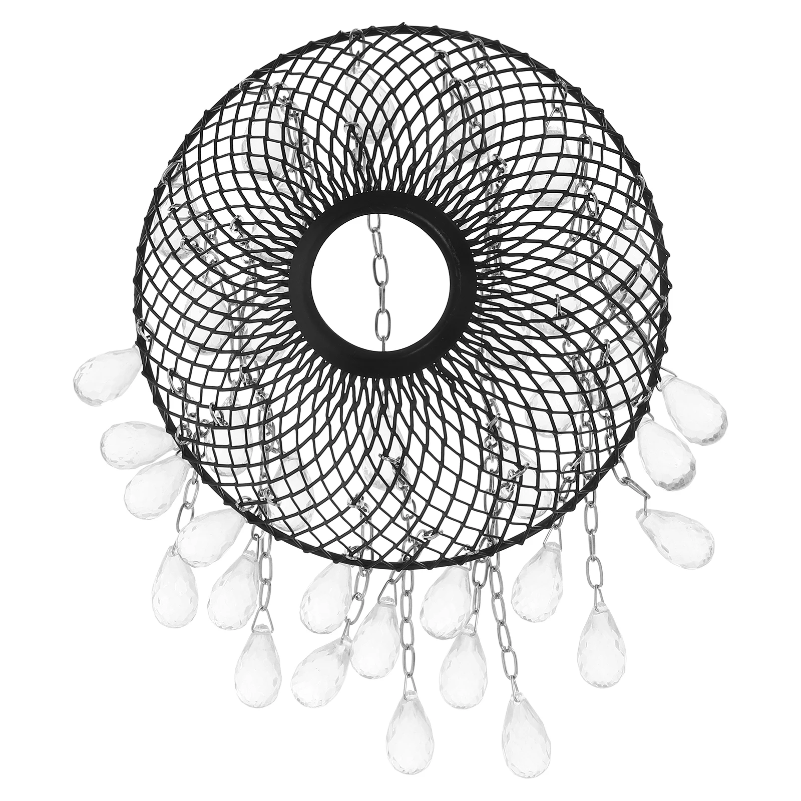 

Vintage Iron Hollow Oval Lampshade Metal Engraving Pendant Lamp Crystal Acrylic Water Drop Home Decor Lighting