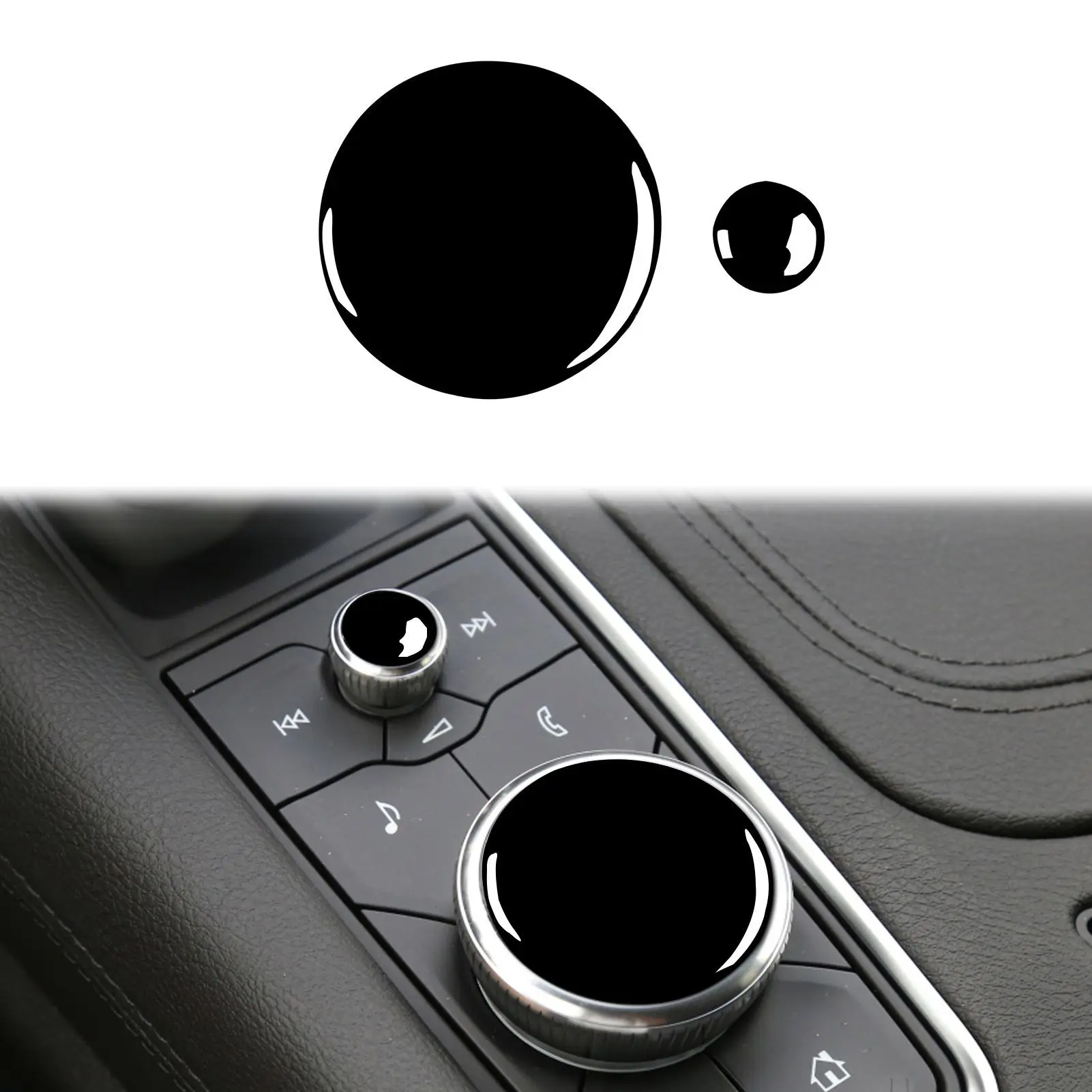 Fit for Cadillac ATS(2014-2019) Car Center console Multimedia Cover Trim Sticker Car Styling abs