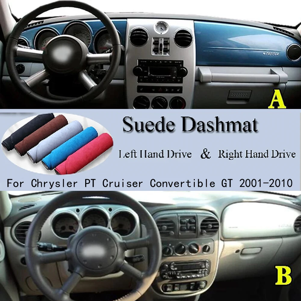 For Chrysler PT Cruiser Convertible GT 2001 2002-2010 Suede Dashmat Dash Mat Cover Dashboard Pad Sunshade Carpet Car Accessories