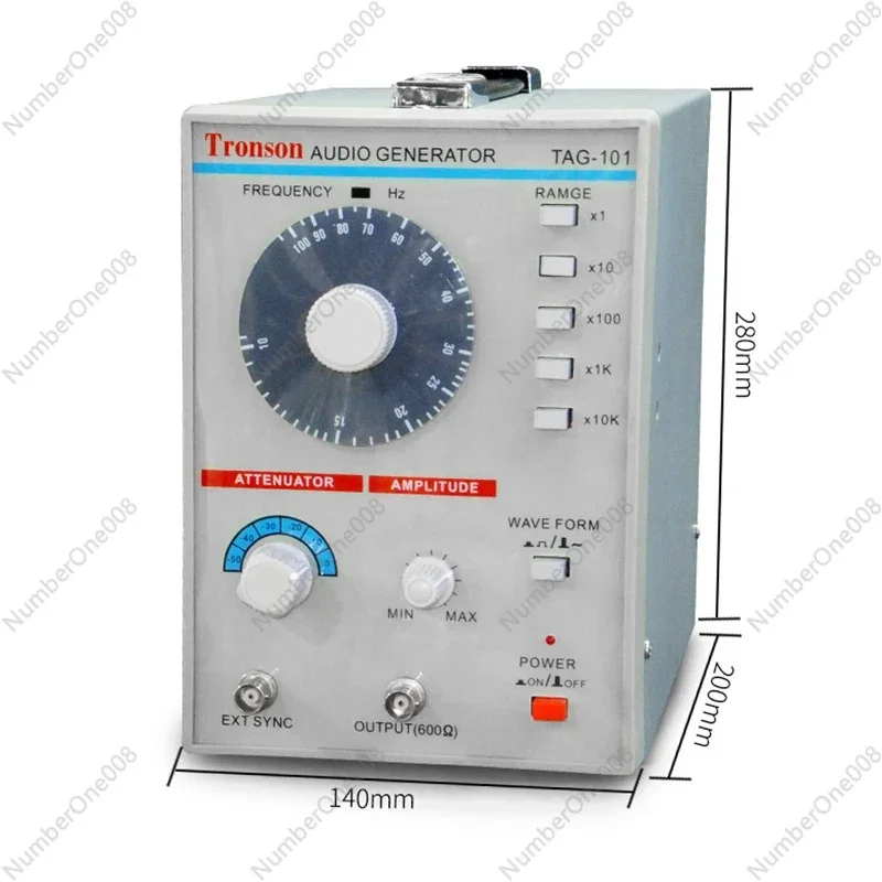 AC 100-240V TAG-101 Low Frequency Audio Signal Generator Signal Source 10Hz-1MHz