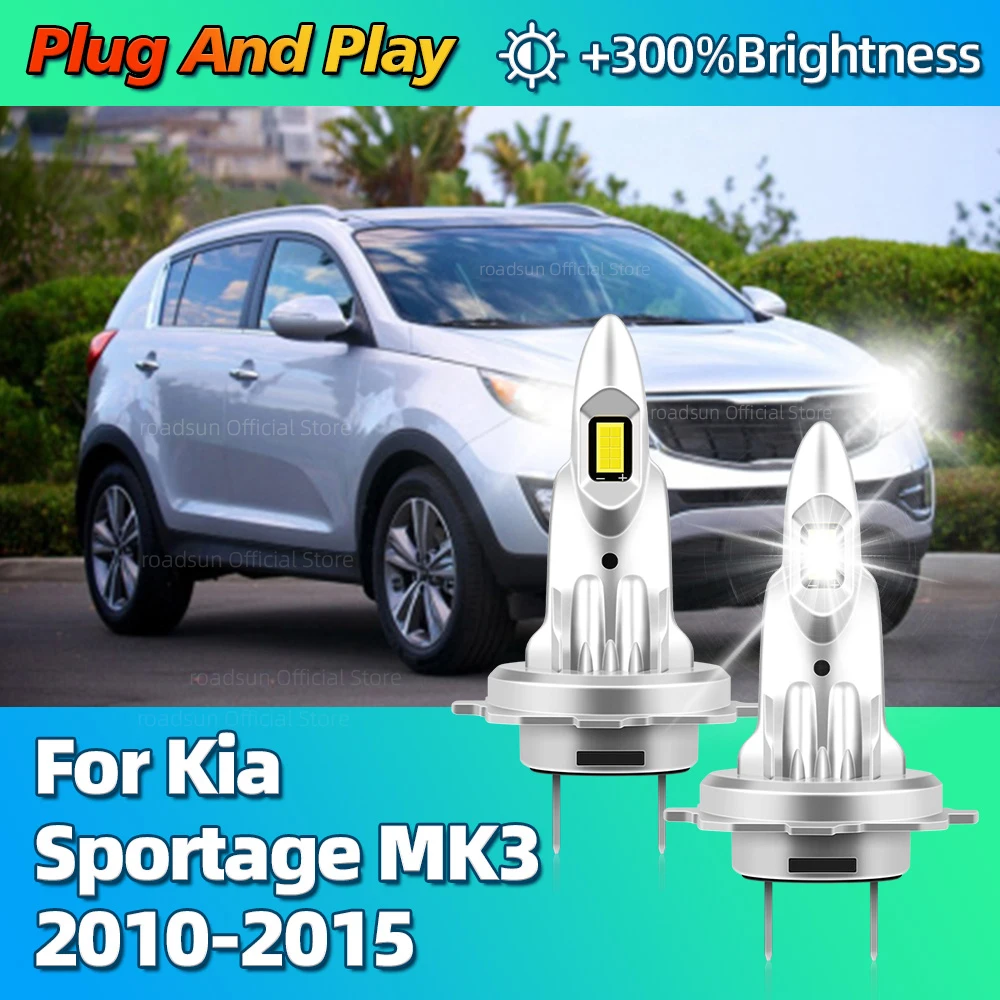 LED Headlight 180W Canbus 6000K Car Bulbs 1: 1 Mini Auto Lights For Kia Sportage MK3 2010 2011 2012 2013 2014 2015