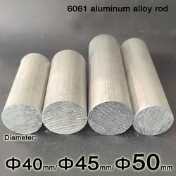6061 high-quality aluminum solid round rod, diameter Φ 40mm, 45mm, 50mm, length 50mm, 100mm, 150mm, 200mm, 300mm