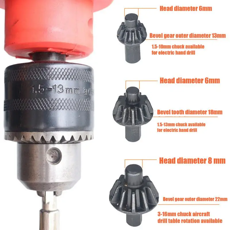 Mandrino per trapano elettrico Chiave per trapano Set di mandrini Chiave per serratura per trapano elettrico con punte per trapano elettrico da 10/13/16mm per la lavorazione del legno