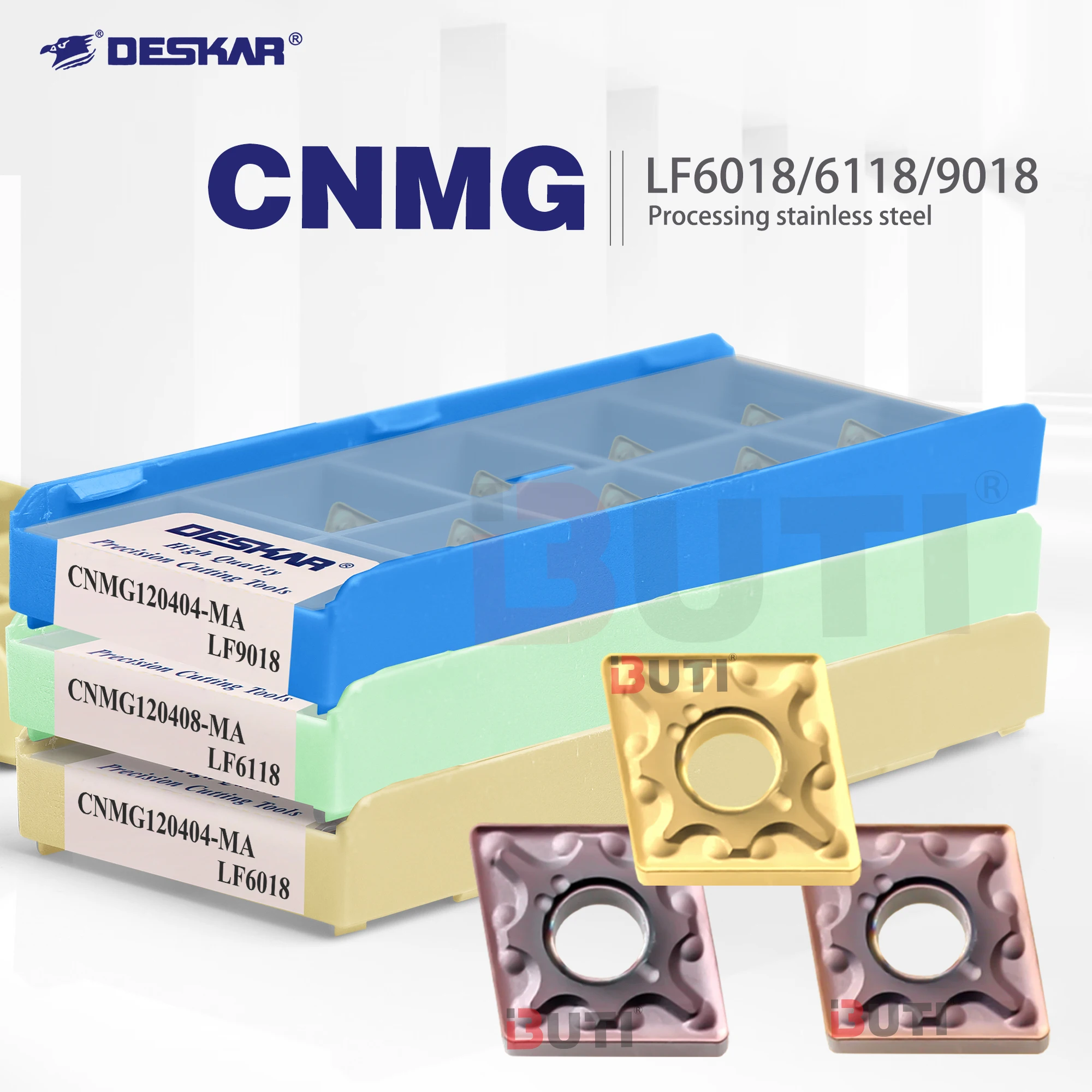 

DESKAR CNMG120404/08-MA LF6018/6118/9018 Внешние круглые лезвия из нержавеющей стали с ЧПУ, лезвия в форме ромба, токарная вставка серии CNMG