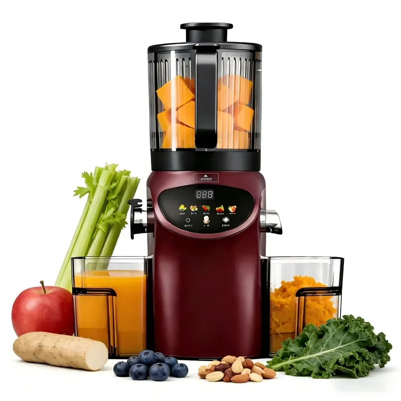 High-end Electric 6.30inch Extra Large Feed Chute Cold Press Juicer Machine 350W High Juice Yield Slow Masticating Self