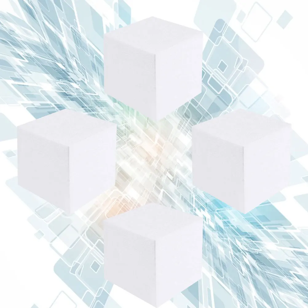 Cubo artesanal de espuma blanco, bloques lisos de 6 pulgadas, esculpir pegamento de arena para moldes de pasteles, práctica de decoración, moldes para pasteles, molde de Fondant, 6 uds.