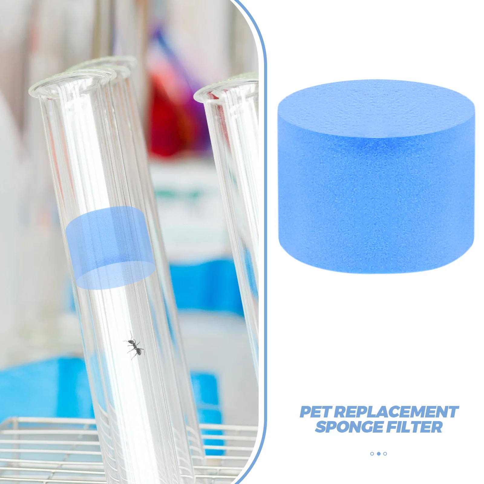 5 Pcs Test Tube Nest Care Water Blocking Cotton Filter Sponge Pet Ant Supplies Filters Parts