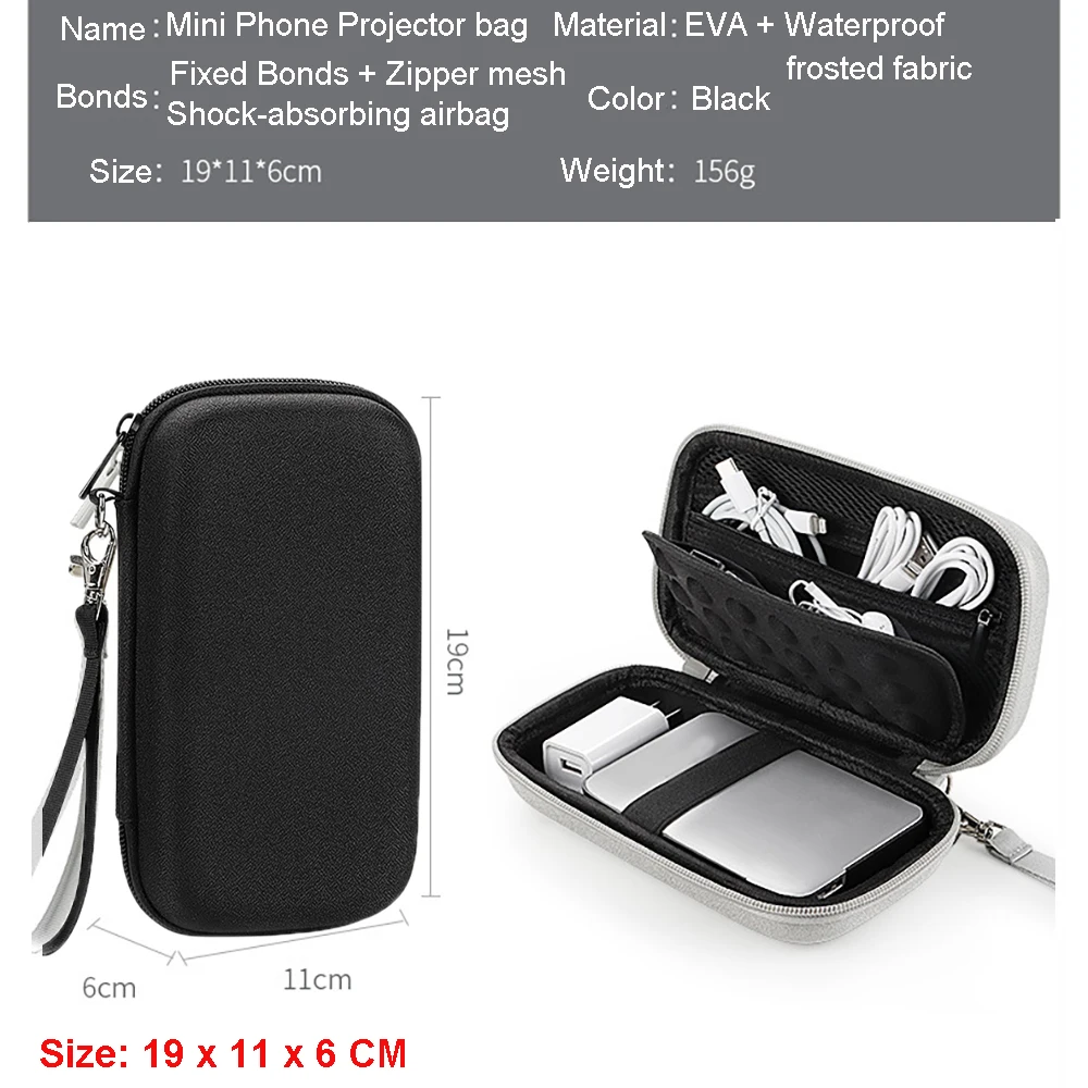 高品質のミニプロジェクターを運ぶためのバッグ,携帯電話の収納バッグ,ポケットプロジェクター,電話の保護ケース,s90 p09