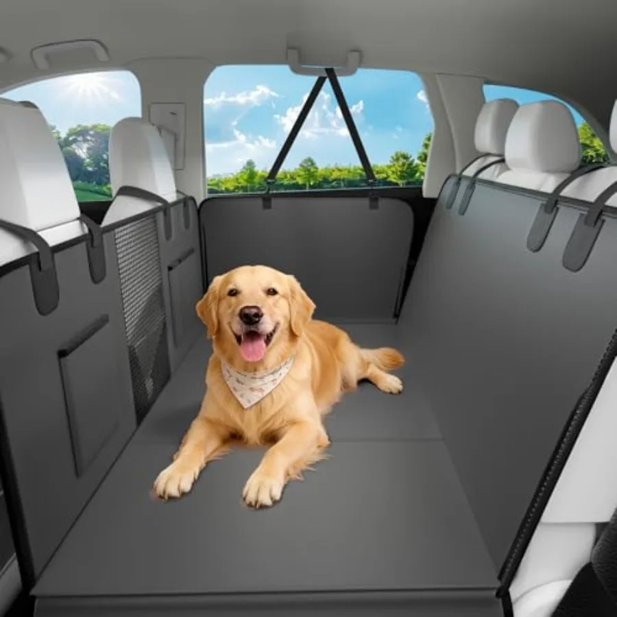 

Dog Car Seat Cover for Back Seat 52x65 Waterproof Hard-Bottom Hammock with Side Flaps Heavy-Duty 450lbs Non-Slip Scratch-Proof