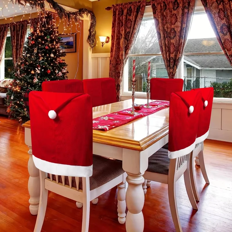 

Christmas Decorations 2025 Christmas Table Foot Socks Table Feet Protector Dining Chair Cover Christmas Party Home Decoration