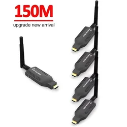 1080P 4K 150M Wireless HDMI Extender Audio Video Transmitter and Receiver Kit for DVD Camera Laptop PC To TV Monitor Projector