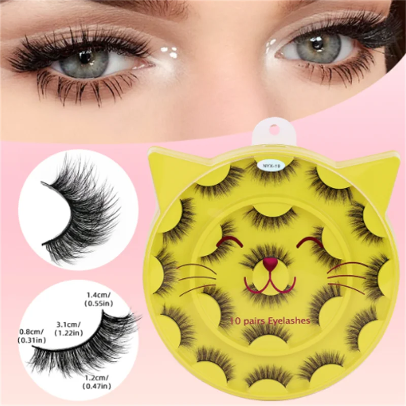 厚みのある3Dつけまつげ、立体的なふわふわで柔らかく、重ねたような取り外し可能なハードチップ、1本ずつで提供されます